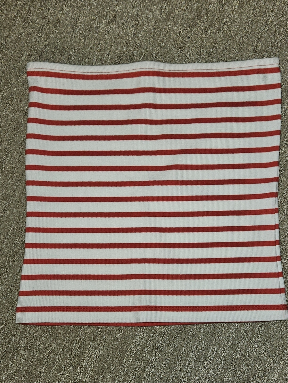 LOFT Red and White Striped Tube Top